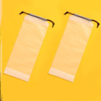 Матовый Полупрозрачный Пластиковый пакет Сумка для хранения зонтиков Многоразовый Портативный чехол для хранения зонтиков на шнурке Органайзер для домашнего хранения