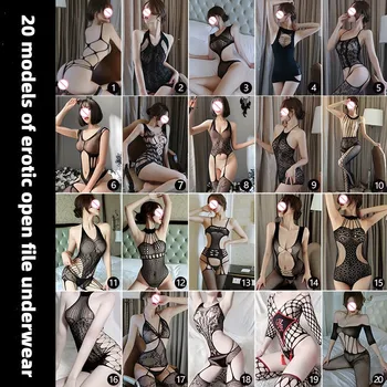 20 моделей сексуального нижнего белья в сеточку, прозрачное сексуальное белье с открытой промежностью, женские чулки Insight, эротическое белье для дам