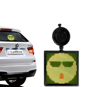 Светодиодный дисплей на заднем стекле автомобиля, управление приложением мобильного телефона, полноцветная светодиодная панель экспрессивного экрана, очень забавное шоу на автомобиле