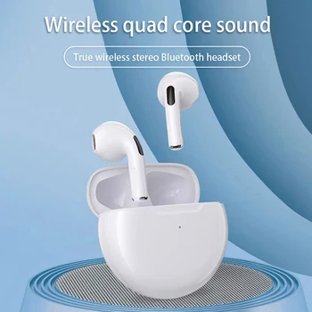 Наушники Air Pro 6 TWS Bluetooth с микрофоном, наушники с шумоподавлением, игровая музыкальная гарнитура, беспроводные наушники для всех смартфонов
