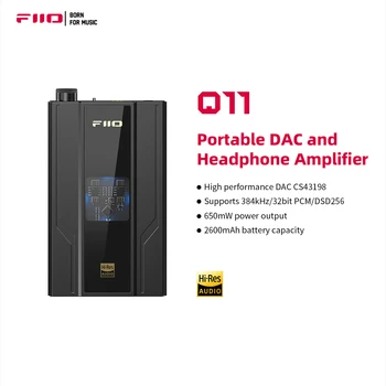 FiiO JadeAudio Q11 Портативный Усилитель Для наушников DAC с высокопроизводительным чипом CS43198 PCM384 DSD256