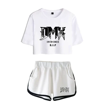 DMX Feminino Женская спортивная одежда из двух частей, женский короткий топ + шорты, повседневный сексуальный костюм для девочек, летняя новинка