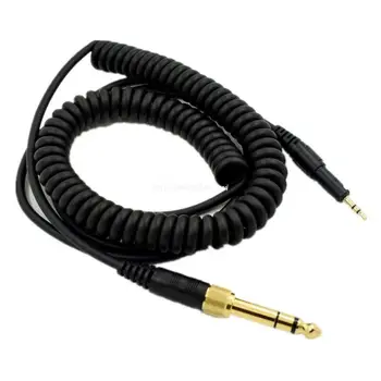 Пружинный кабель для наушников, шнур для ATH-M50x ATH-M40x HD518 HD598 HD595, прямая поставка гарнитуры