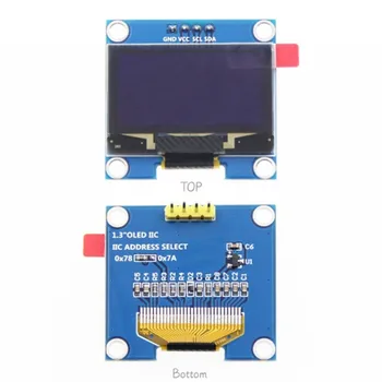 1шт 1,3-дюймовый OLED-модуль белый/синий SPI/IIC I2C Цвет связи 128X64 1,3-дюймовый OLED-ЖК-модуль светодиодного дисплея 1,3 