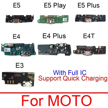 Зарядное Устройство USB Jack Док-Станция Для Mototrola Moto E3 E4 E5 Plus E5 Play E4T XT1766 USB Зарядное Устройство Порт Разъем Микрофонная Плата Запчасти