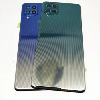 Оригинал для Samsung Galaxy F62 Задняя крышка батарейного отсека, задняя дверца, панель корпуса с объективом камеры, Запасные части
