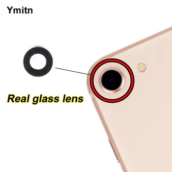 Новый корпус Ymitn, задняя крышка объектива камеры заднего вида, стеклянная крышка для iPhone 8 с заменой клея