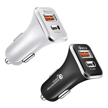 Автомобильное зарядное устройство Type C Быстрое USB-зарядное устройство для мобильного телефона, планшета, зарядки в автомобиле, быстрая зарядка 3,0, зарядное устройство для телефона, 36 Вт R2LC