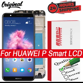 100% Оригинальный 6,65-дюймовый Дисплей с рамкой Для Huawei P Smart Touch Screen Digitizer в сборе FIG-LX1 Запасные Части для ЖК-дисплея
