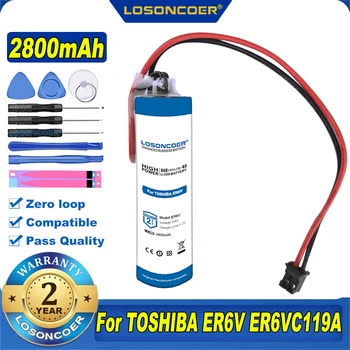 100% Оригинальный LOSONCOER 2800 мАч ER6VC119A Для Mitsubishi M70 M60 PLC Аккумулятор ER6VC119B ER6V Аккумулятор для TOSHIBA сделано в Японии