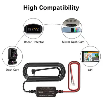 Жесткий провод USB для аккумулятора камеры от 1236 В до 5 В 2A практически для всех автомобильных мини-USB-устройств, таких