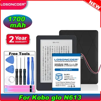 Аккумулятор LOSONCOER 1700 мАч для Kobo Glo для чтения электронных книг N613 Аккумулятор