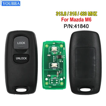 YOUBBA 2-Кнопочный Пульт Дистанционного Управления Smart Car Key Fob 313,8 МГц 315 МГц 433 МГц для Mazda Old M6 До 2006 года PN: 41840