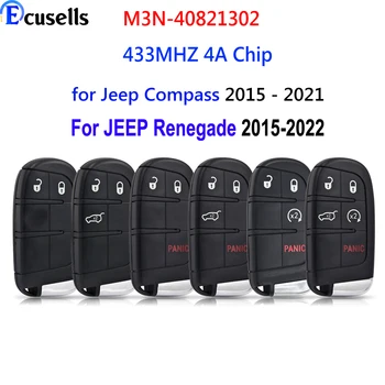 Удаленный Автомобильный Ключ 433 МГц ASK 4A С Чипом Для JEEP Compass Renegade 2015-2022 M3N-40821302 68250335AB