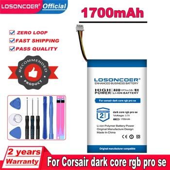 LOSONCOER 1700 мАч Сменный аккумулятор для мыши Corsair Dark Core Rgb Pro Se