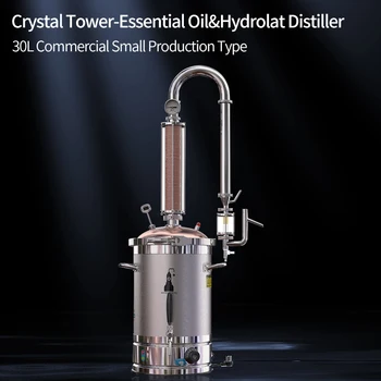 Бытовая машина для гидролата и эфирных масел HOOLOO Crystal Tower, Дистиллятор из чистой Меди, оборудование для дистилляции эфирных масел