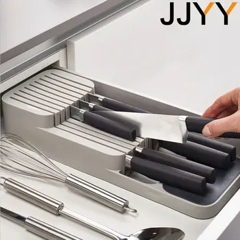 JJYY Практичный Органайзер для ящиков, Разделительная Отделка для Ножей, Коробка для хранения, Органайзер для ножей, Кухонные Принадлежности Высокого качества