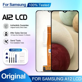 6,5-дюймовый дисплей SM-A12F для Samsung Galaxy A12 Lcd A125 с сенсорным экраном и цифровым преобразователем в сборе с рамкой