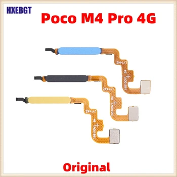 Оригинальная Замена Датчика Распознавания Отпечатков Пальцев Гибкий Кабель Для Xiaomi Poco M4 Pro 4G Home Button Запасные Части